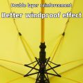 TORAS Bent handle umbrella with waterproof umbrella cover, commercial long handle golf umbrella, enlarged and thickened black rubber, sun and rain resistant dual-use umbrella. 