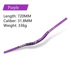LUNJE Handlebar Aluminum Alloy Bicycle Handlebar 31.8mm×720mm/780mm For Road Mountain Bike Bent Handlebar