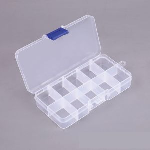 10/15/24 Grid Plastic Craft Screw Hardware Organizer Compartment Storage Box Jewellery Bead Pill Organizer Plastic Compartment Jewelry Pill Box