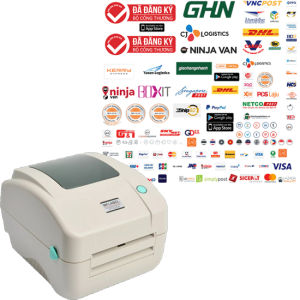 DT425A Direct Thermal Printer Waybill Shipping Label Barcode Android/Windows/Mac/iOS with FREE 1 ROLL 500pcs A6 Thermal Stickers