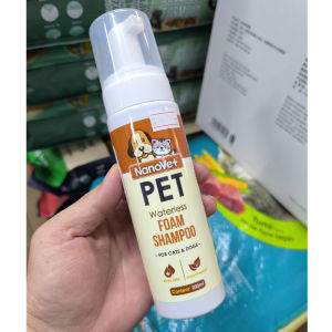 Nanovet No Rinse Waterless Pet Foam Shampoo (200ml)