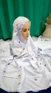 Mukena Dewasa Model Potongan Motif Seribu Bunga Tulip Cantik Bahan Adem