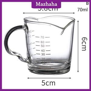 Mazhaha 70 75ml Borosilicate Measuring Cup With Double Spout And Closed Handle