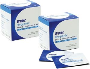 Bruder Hygienic Eyelid Cleansing Rinse-Free Exfoliating Remove Excess Oil and Debris from Eyelids & Lashes Remove Make Up & Oil l Eye Care l Eye Cleanse l Non-Allergenic l 30 Count