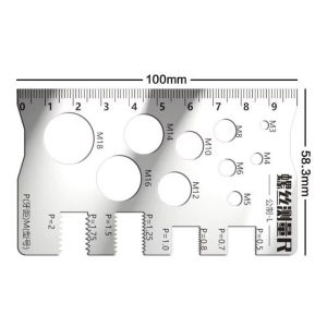 Thread Pitch Measuring Gauge - Space-Saving Tool for Screws Nuts & Bolts | Craft & DIY Projects