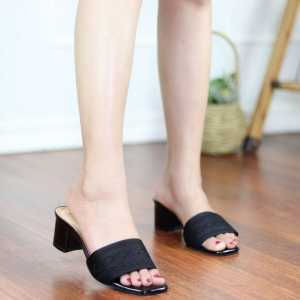 Sendal Wanita Heels Rajut Hak Kaca 5cm Model Terbaru 2022 Sandal Perempuan Dewasa Untuk Kondangan