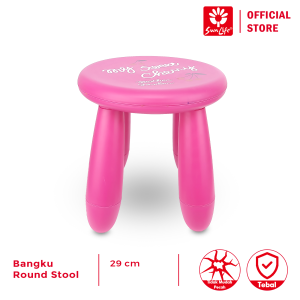 SunLife Round Stool – Bangku Bundar Serbaguna dengan Motif Unik | Kokoh & Nyaman SNL-841