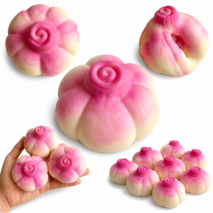 NOER Handmade Onion Squeeze Stress Ball Crunchy Texture Onion Shaped Onion Squeeze Fidget Toy Moldable Crunchy Squeeze Ball Sensory Play