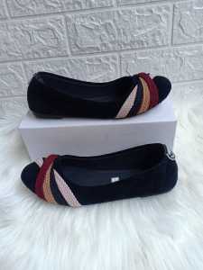 SEPATU BALET WANITA SUEDE VARIASI DIXIE SILANG/FLAT SHOES CEWEK MURAH/SEPATU BALET TERBARU/SOL KARET KEKINIAN/SEPATU SANDAL
