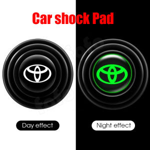 8Pcs For Toyota Car Door Silent Shock Absorber Damping Cushion Gasket car door Rubber Pad luminous Protective Sticker Exterior Decoration protector fit Toyota all model