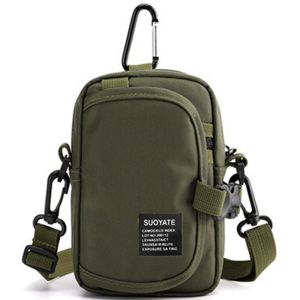 DYJKOUG Casual Men Crossbody Bag Multi-Pockets Large Capacity Wallet Fashion Square Phone Storage Bag Male