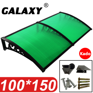 【menolak 10 Tingkat topan】Canopy Kanopi atap 60x100/100x150Cm Transparan Gelap Kanopi atap Transparan