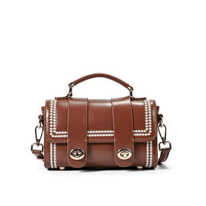 OOKAS Korean Sling Bag for Women Shoulder Bag PU Leather Fashion Double Buckle Bags Gift