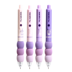 ปากกาจดบันทึกปากกาของขวัญปากกาเขียนปากกา Capybara แบบพับเก็บได้4ชิ้นสำหรับนักเรียนปากกากด