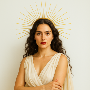 EIJINGY พระเจ้าแห่งดวงอาทิตย์ ที่คาดผมฮาโล ดวงจันทร์ ดาว ที่คาดผมฮาโลวีน วินเทจ รัศมีของพระแม่มารี ที่คาดผมคอสเพลย์ ผู้หญิง/เด็กหญิง