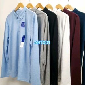 Kaos Lengan Panjang Pria A9T001 APT9 Men Premier Flex Longsleeve Polo Top