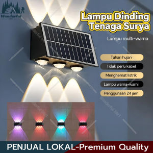 【Ukuran Yang Lebih Besar】Super Terang Lampu Pagar Surya Tahan Air Lampu Tenaga Surya 4/6/8 LED Lampu Tangga Teras Lampu Tangga Dekorasi Taman Lampu Balkon