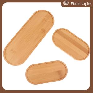 Warm Light ถาดไม้ไผ่หลายถาดรองแก้วจานสำหรับตกแต่งห้องครัวที่รองแก้วแบบสร้างสรรค์แผ่นรองแก้วกาแฟ