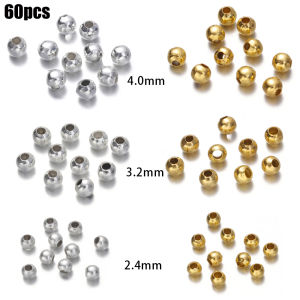 Mạ vàng bạc Cổ Đại bóng Hạt Vòng Tay Tự Làm Vòng Cổ Hạt rời Phụ Kiện Màu sắc bảo quản hạt vàng Boutique phụ kiện mới