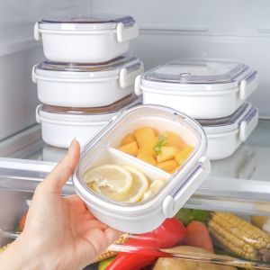 Lunch Box Bento Box Microwave Safe Refrigerator Box Salad Fruit Box Keep Fresh Compartment