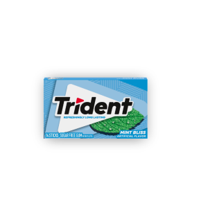 Kẹo gum không đường Trident REFRESHINGLY LONG LASTING 14 STICKS SUGAR FREE GUM khử mùi hôi miệng cho hơi thở thơm mát của Mỹ