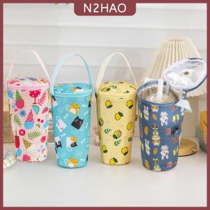N2HAO Xách tay trà sữa Tote Túi nhiệt bảo quản túi thân thiện với môi túi xách mang cách nhiệt cup Bìa Tumbler cup phụ kiện