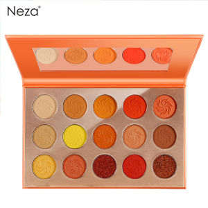 Neza Waterproof Eye shadow Orange Series Palette 15 Color/Sets Matte Pearlescent Eyeshadow Mud Long-lasting Color