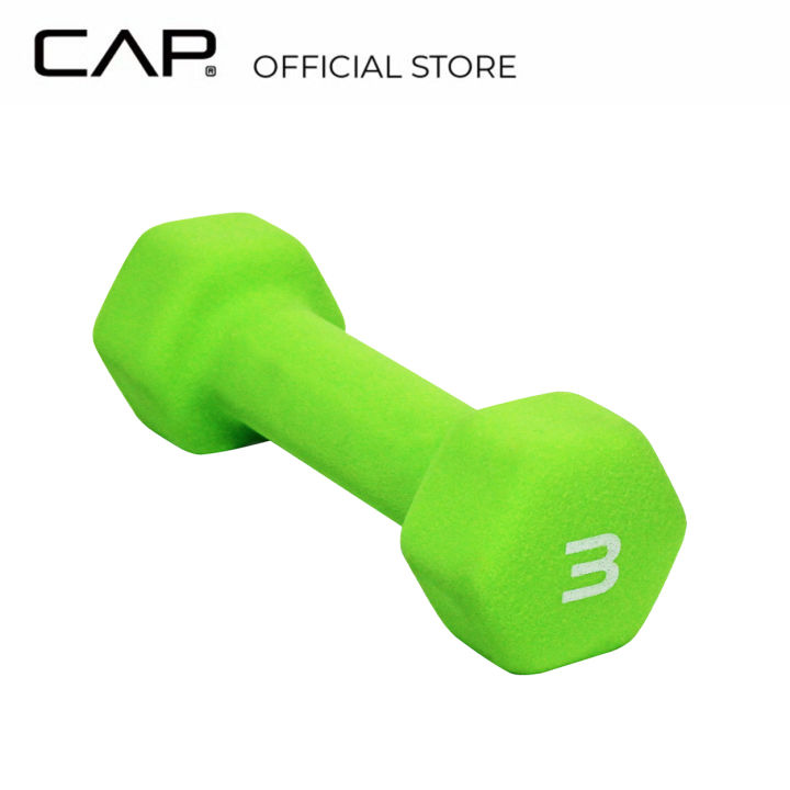 Cap Barbell 3 Lbs136kgs Neoprene Coated Dumbbell Green 1 Piece Or 2 Pieces Dumbell Home Gym 2954