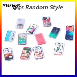 MEIKE001 5ชิ้น1:12บ้านตุ๊กตาโทรศัพท์มือถือจำลองโมเดลสมาร์ทโฟนสำหรับเด็กของเล่นตุ๊กตาของตกแต่งบ้าน