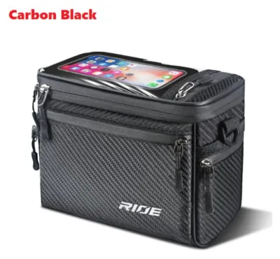 [SG SELLER] Bicycle Handlebar Front Bag Cycling Bike Front Tube Bag Bike Pannier Shoulder Bag Carrier Pouch 6L Waterproof