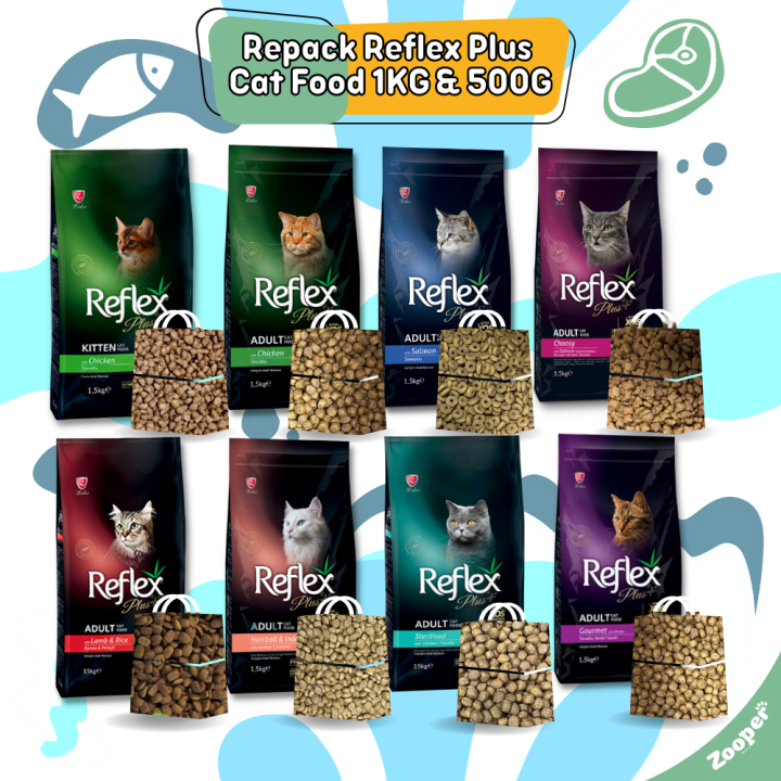 Repack Reflex Plus Cat Food 1KG & 500G Test Pack (Salmon , Chicken