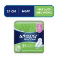 Băng vệ sinh WHISPER Ultra Clean 24cm - bvs Bịch 10 Miếng / Whisper Wing Regular Flow cánh loại dày 10 miếng - Mun Fashion Shop. 