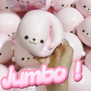 Kawaii Cute Seal Dumpling Squeeze Toy Slow Rising Pinch Stress Release Toys Super Soft Slow Rebound Decompression Toy Funny Gifts