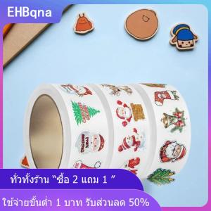 [COD] EHBqna KITCHEN สติกเกอร์คริสต์มาสลายการ์ตูนเลเซอร์500ชิ้น ม้วนสติกเกอร์ห่อของขวัญเทศกาลคริสต์มาสสติกเกอร์รางวัลเครื่องเขียนสมุดภาพ