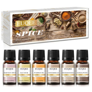 EUQEE 6pcs/set Fragrance Oil Gift Kit For Diffuser Coffee Bakery Harvest Spice Pumpkin Pie Forest Pine Sweet Fruit Aroma Oils2026