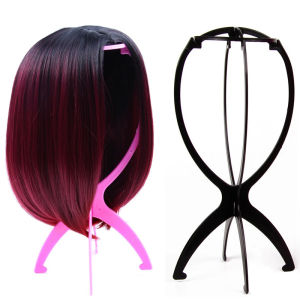 Collapsible Wig Stand Holder Plastic Wig Mannequin Display Portable Folding Hair Accessories