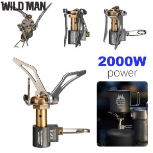 Bếp Cắm Trại có thể gấp được Mini Cắm Trại Bếp 2000W Cắm Trại Bếp Đứng Burner Trọng Lượng Nhẹ Mini bếp ga Cho Cắm Trại Đi Bộ Đường Dài