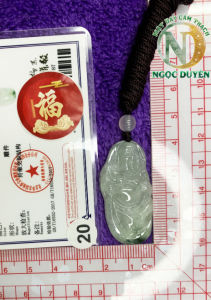 Mặt dây cẩm thạch phong thủy Thần tài _ Chạm khắc thủ công _ Cẩm thạch tự nhiên Ngọc Duyên