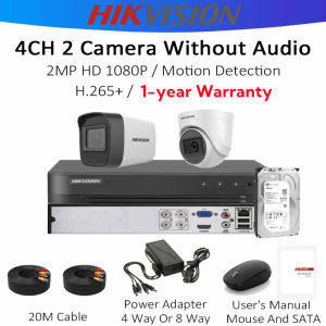 Hikvision CCTV Camera Package Set With Mic 2MP/5MP HD CCTV Package Kit 4 Channel 8 Channel With Remote Monitoring