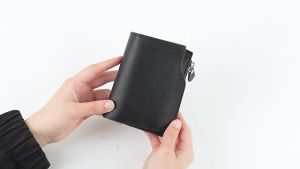 European and American Style Mens Short Wallet New Leather Wallet Mens 70% off Multi-Card Slot Wallet Mens Zipper Coin Purse [ Free Shipping ]