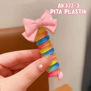 Ikat Rambut Korea Anak Spiral Lilit Elastis Aksesoris Kunciran Rambut Perempuan Kuncir Kuda Lucu