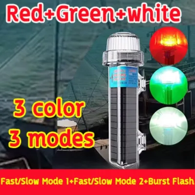 Solar Mark Beacon Light Gillnet Fishing Net Sign Light Three Flashing Modes Solar Waterproof Signal Light For Marine Signaling And Visibility At Sea