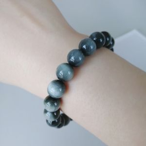 กําไลข้อมือ หินแท้100% Eagle Eye หินตาเหยี่ยว ขนาด 10 มิล เกรดดีมาก หินแห่งการมองการณ์ไกล หินนําโชค