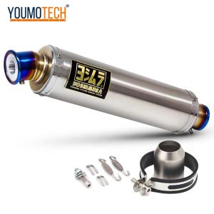 Yoshimura GP RACING Motorcycle Carbon Fiber Exhaust System Muffler Canister Tail PIPE escap Exhaust Tailpipe with Silencer For Kawasaki zx-10r z250sl NINJA500 Z500 cb1000r z800 cb400 z1000 390 duke fz150 R3 mt07 PG-1 etc