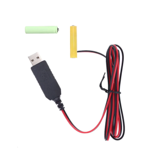 LR03 AAA Eliminators Cable USB Power Supply Cable Replace 2pcs 1.5V AAA for Electric Toy Flashlight