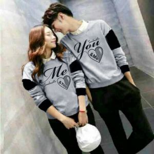 Atasan model lengan panjang / cp soulmate / pakaian couple / sweater couple / couple korea / baju pasangan(QOOD QUALITY)