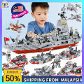 blok mainan 1000Pcs Navy Building Blocks Military/Police/SWAT Bricks Toys for Kids Police Toys for Boys mainan budak lelaki 7 tahun , DIY Army Marine Force Building Bricks Toy. 
