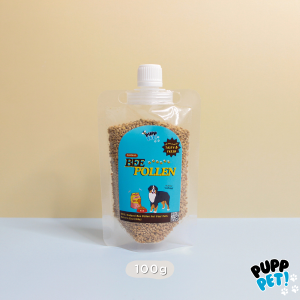 PuppPet - เกสรผึ้งคัดพิเศษ สำหรับสัตว์เลี้ยง เกสรผึ้งสำหรับสุนัข แมว ผงโรยอาหาร Bee pollen for pets