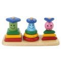 Bộ xếp hình 3 trụ, Đồ chơi gỗ Winwintoys. 