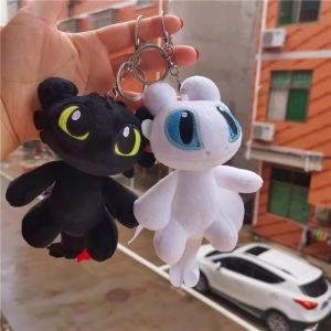 Kawaii Cartoon Toothless Plush Toys Keychain Anime Fury Backpack Pendant Doll Accessories Couple Birthday Gifts